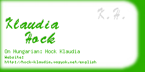 klaudia hock business card